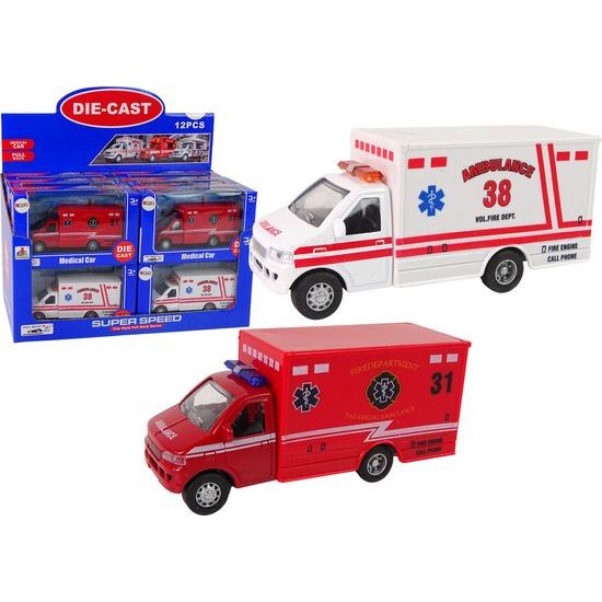 Auto Ambulance na třecí pohon - 2 barvy