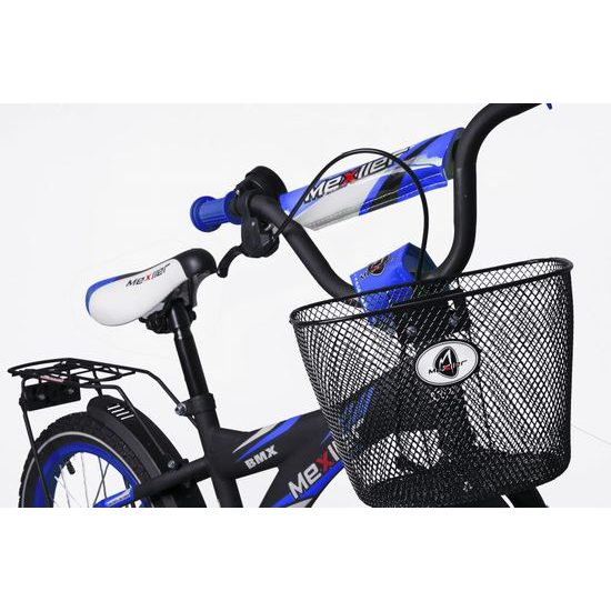 Mexller dětské kolo BMX 16" s vodící tyčí černomodré