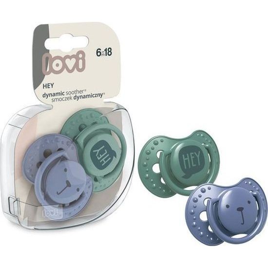 Lovi Dudlíky Lovi 6-18m, HEY BOY- zelená, modrá