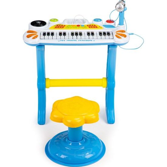 MULTISTORE Dětský keyboard s mikrofonem Laura modrý