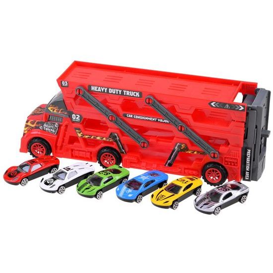 Odtahové auto se 6 autíčky a skluzavkou Heavy Truck