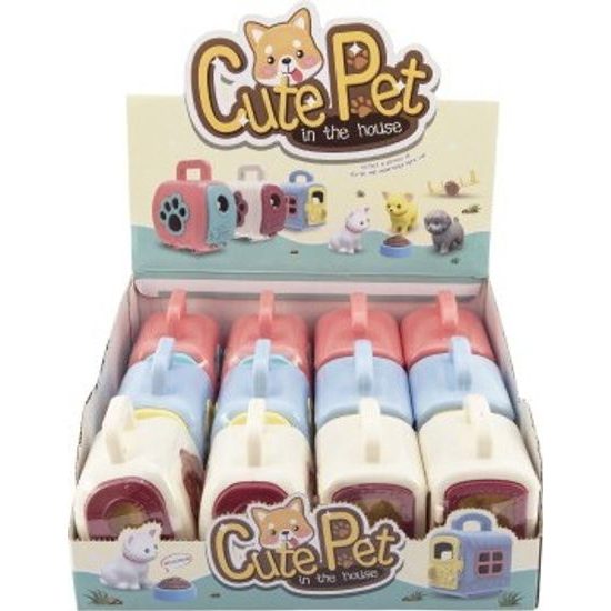 Zvířátko v přepravním boxu - mix 3 barvy