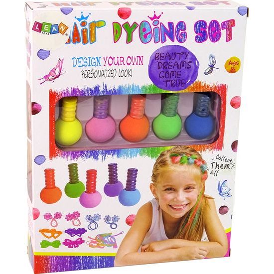 Sada na barvení vlasů pro děti 5 barev