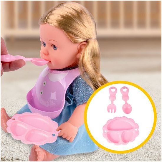 Interaktivní mluvící panenka s příslušenstvím Lucky Doll 33 cm