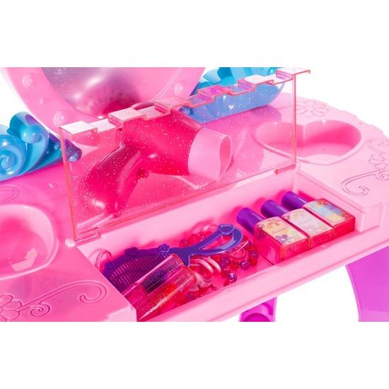 Dětský toaletní stoleček na baterie s příslušenstvím Crown Vanity