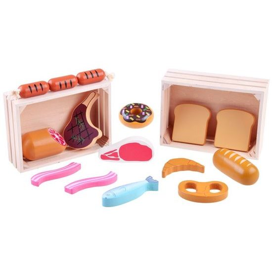 Dřevěné potraviny v bedýnce Wooden Box