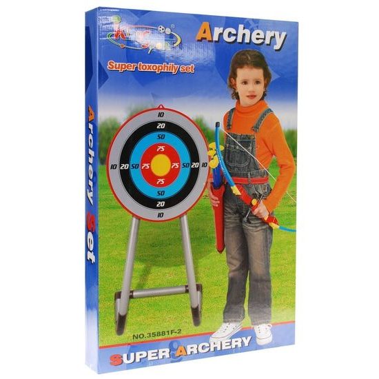 Dětský luk Kings Sport se 3 šípy, terčem a stojanem