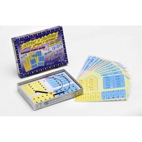 Sčítání a odčítání - společenská hra na baterie