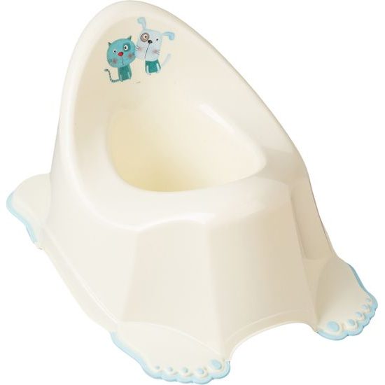 Dětský nočník protiskluzový Pejsek a Kočička žlutý