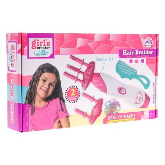 Dětská sada na výrobu copánků s gumičkami do vlasů Hair Braider