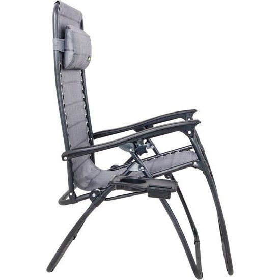 Zahradní a plážové lehátko se stojanem na nápoje a telefon