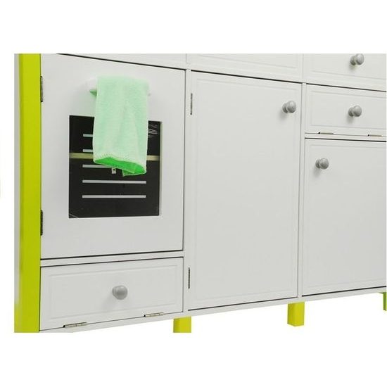 Dětská dřevěná kuchyňka - bílo/zelená