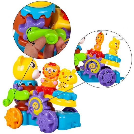 Veselé autíčko pro nejmenší s ozubenými kolečky Bear Car