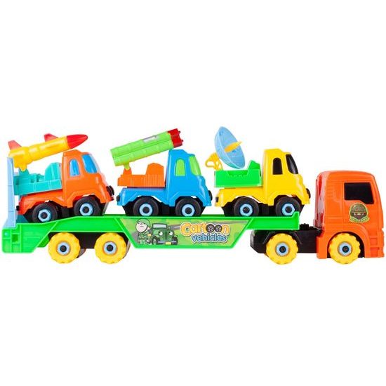 Šroubovací nákladní auto se 3 autíčky Cartoon Vehicle