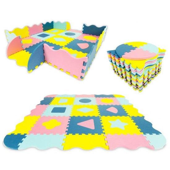 Ecotoys XXL pěnová puzzle hrací deka Happy Color