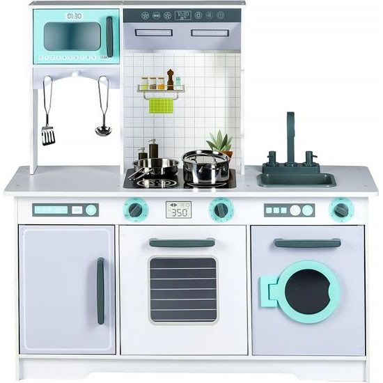 Ecotoys velká dřevěná kuchyňka s příslušenstvím