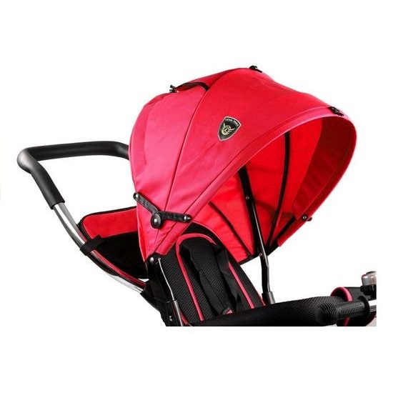 Majlo Toys multifunkční tříkolka s nafukovacími koly PRO500 červená