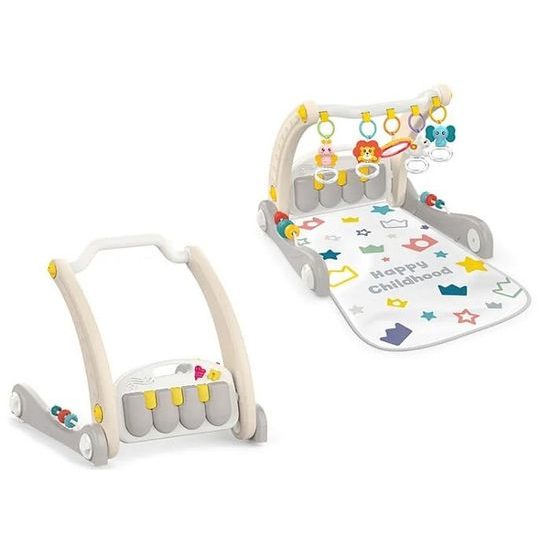 Haunger chodítko 2v1 s hrací dekou a piankem Happy Childhood