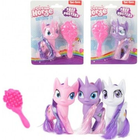 Jednorožec mini česací s hřebenem - mix 3 barvy