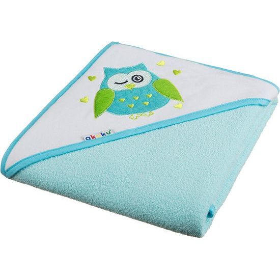 Dětská osuška s kapucí, Sovička modrá