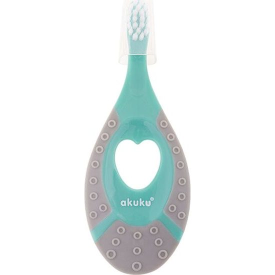AKUKU Silikonový zubní kartáček, mátový