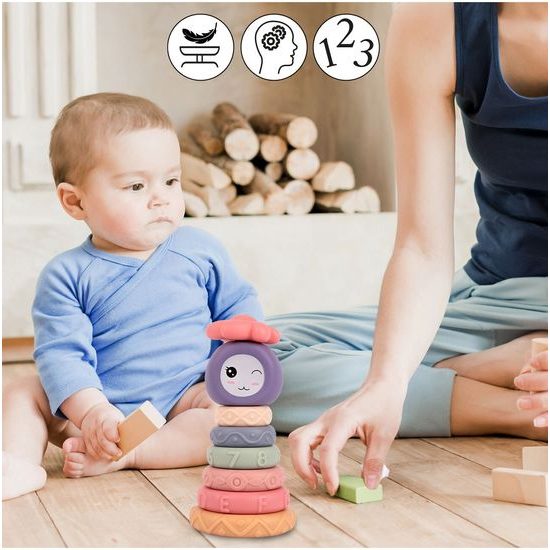 Senzorické kostky pro nejmenší Soft Jenga