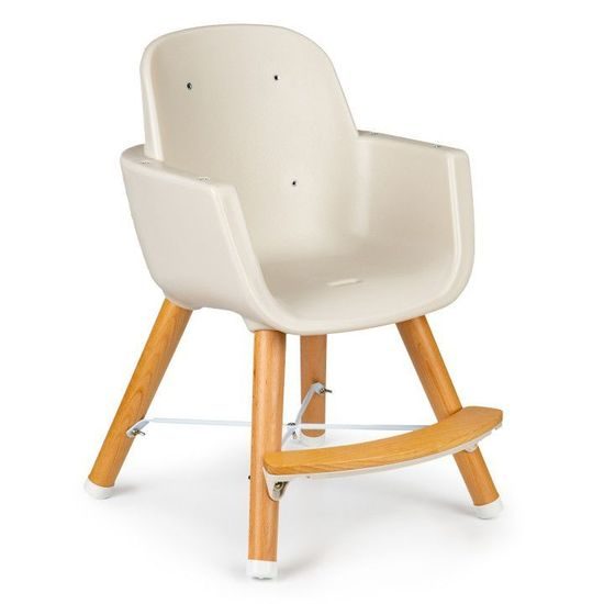 Ecotoys dřevěná jídelní židlička C220 2v1 béžová
