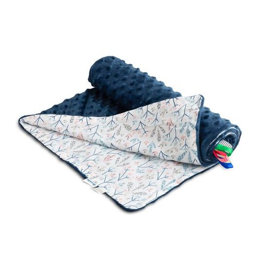 Lehká deka minky modrá