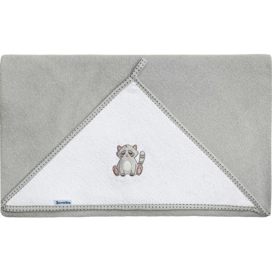 Dětská froté osuška s kapucí šedá