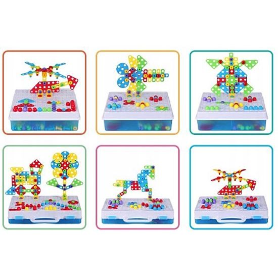 Majlo Toys konstrukční 3D stavebnice s vrtačkou na baterie Magic Panel 237 ks