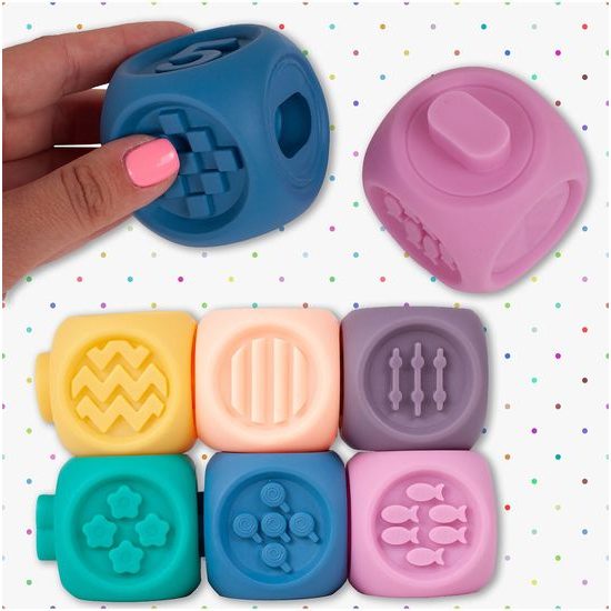 Senzorické hračky pro nejmenší Blocks Balls 16 kusů