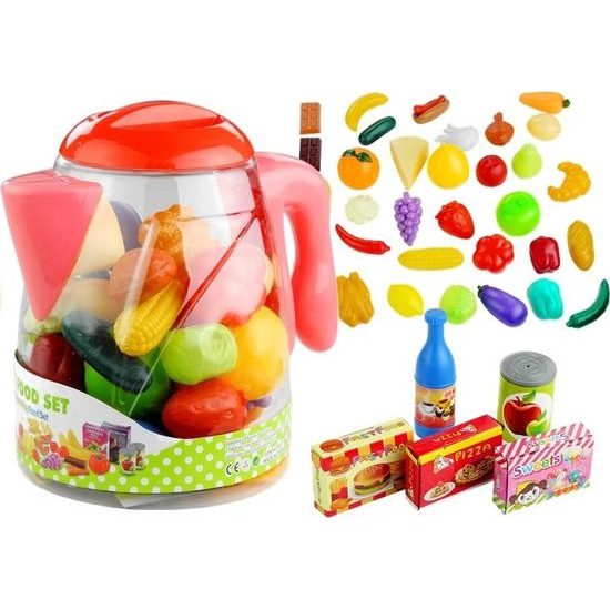 Plastové potraviny ve džbánu - 50 prvků