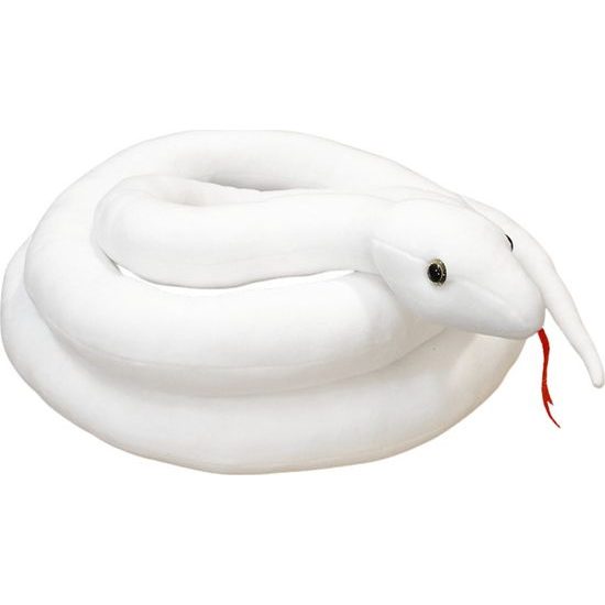 Plyšový had bílý 300 cm