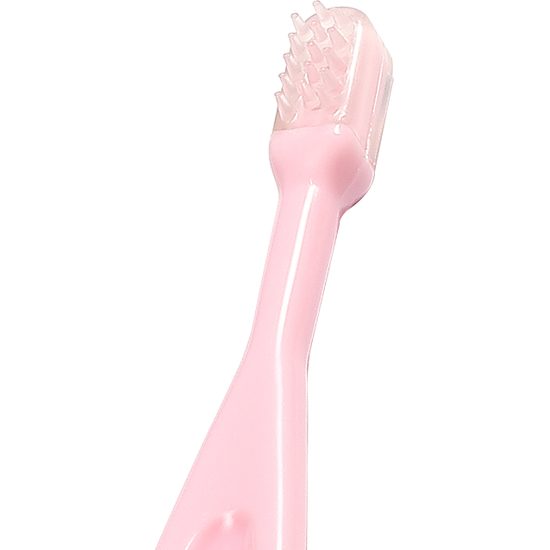 BABYONO Kartáček na zuby, 3 kusy - růžová