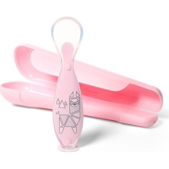 BABYONO Lžička silikonová s obalem 6 m+ 1ks