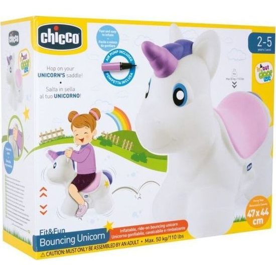 CHICCO nafukovací skákadlo Rodeo jednorožec