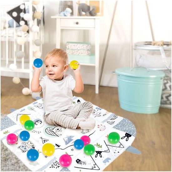 Hrací deka 3v1 se 20 míčky Zajíček