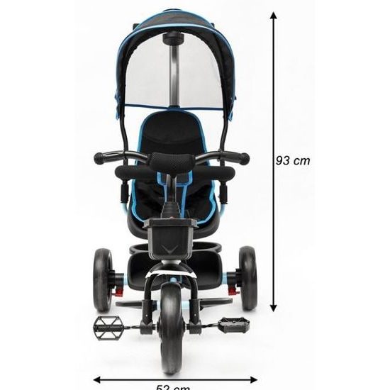 Ecotoys dětská tříkolka s otočným sedadlem X360 světle modrá