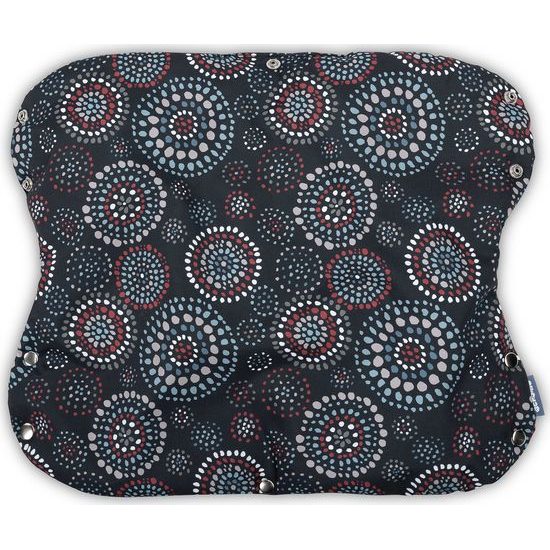 Rukávník na kočárek rozety černý