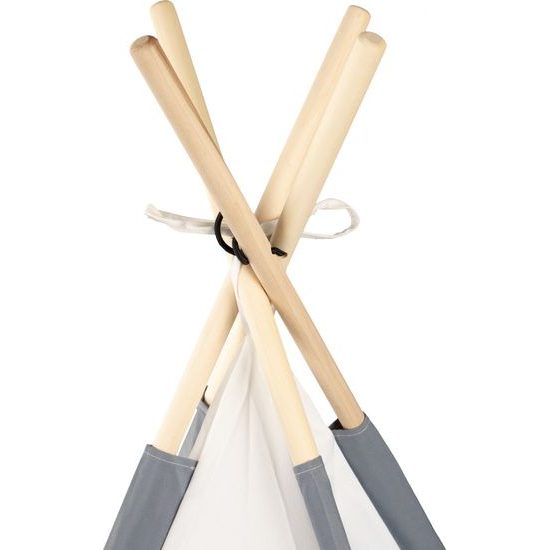 Ecotoys dětský indiánský stan Wigwam šedý