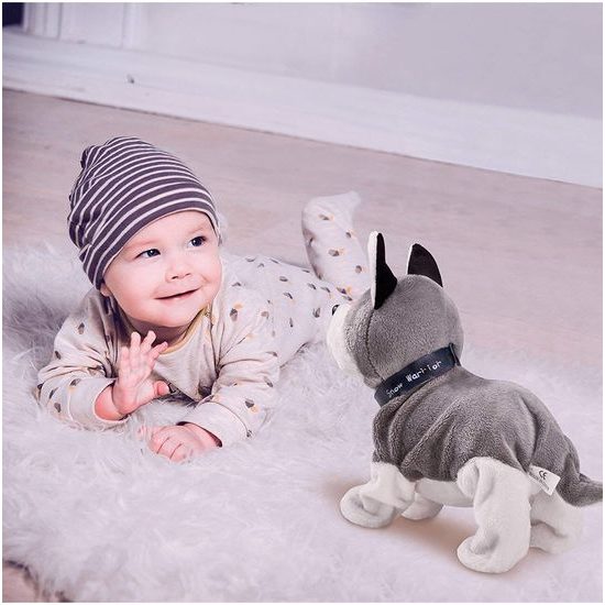 Interaktivní plyšový pejsek Husky reagující na pohyb