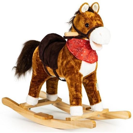 Ecotoys plyšový hojdací kôň - hnedý