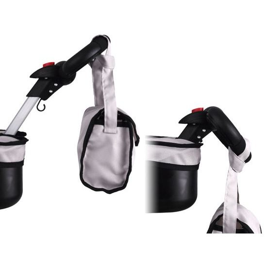 Alice moderní hluboký kočárek pro panenky 4544 šedý