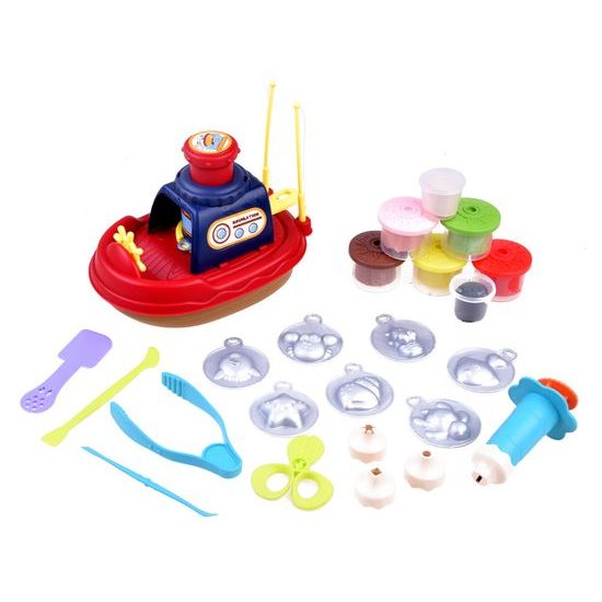 Modelovací plastelína s lodičkou a příslušentsvím pro děti Fishing Boat