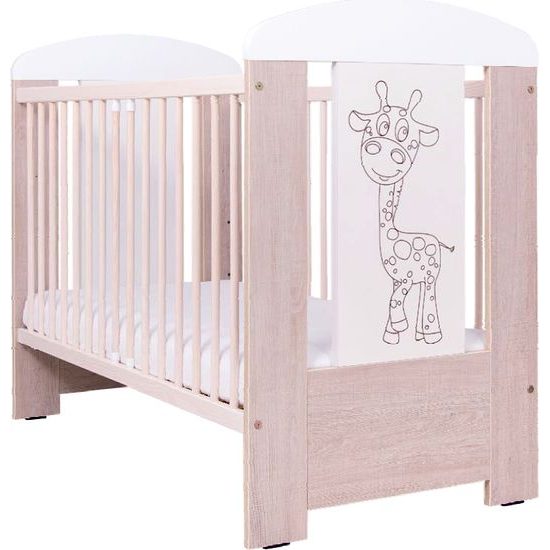 Dětská postýlka Drewex Žirafa přírodní