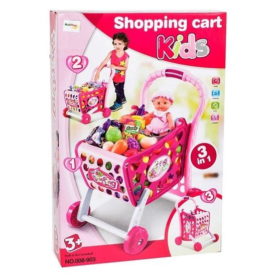 Dětský nákupní košík s příslušenstvím Shopping Chart 3v1