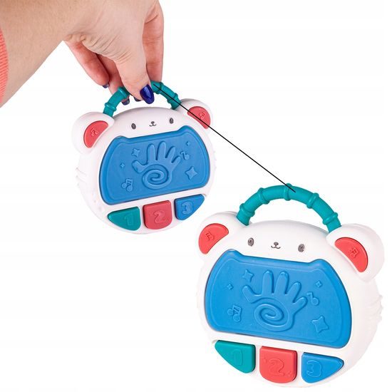 Interaktivní bubínek se zvuky a světly Myška modrá