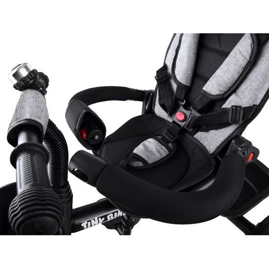 Dětská tříkolka Tiny Bike s otočným sedadlem 3v1 šedá