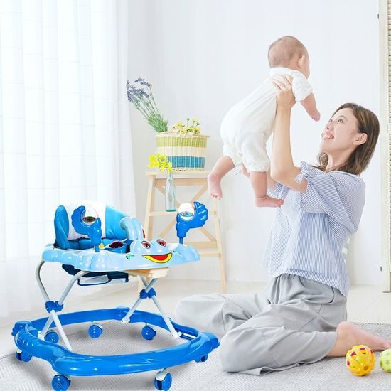 Dětské vzdělávací chodítko Laugh Walker modré