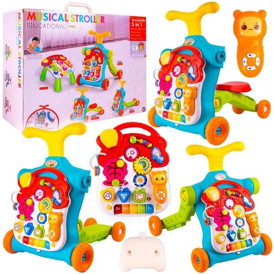 Interaktivní chodítko 5v1 s hracím stolečkem Music Stroller